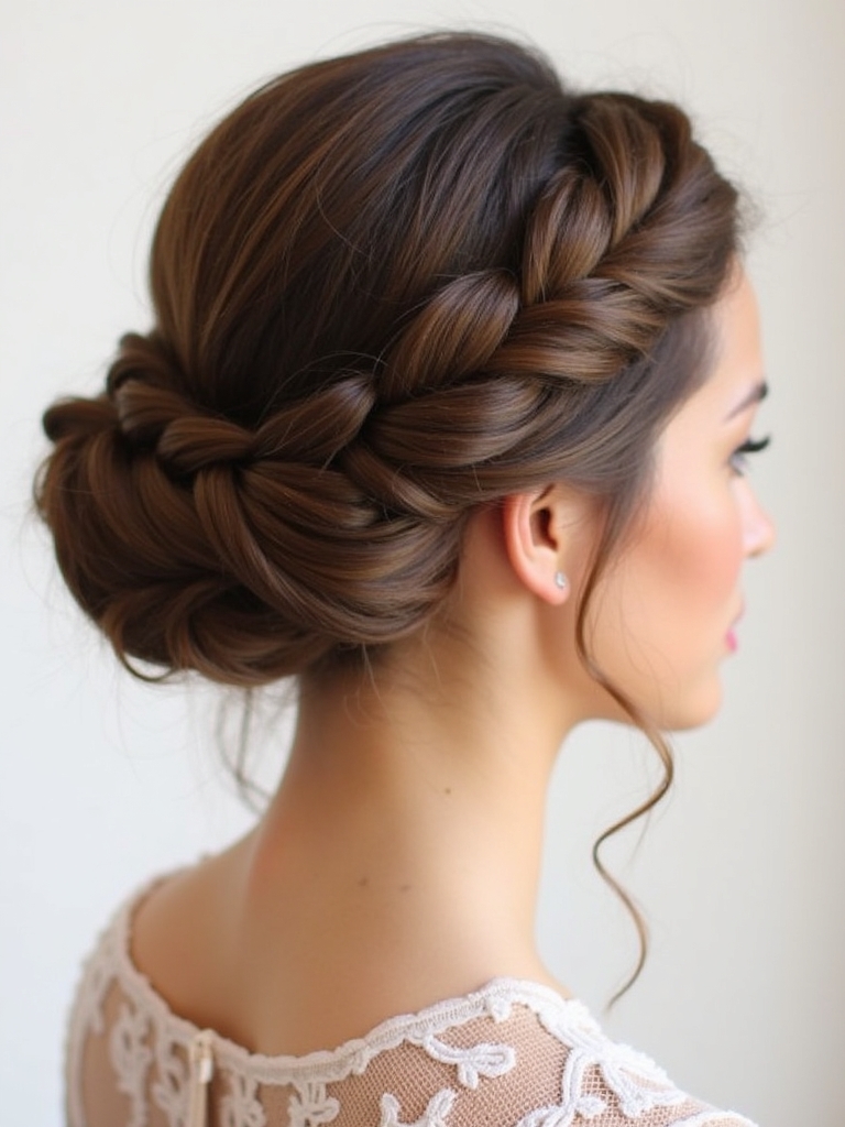 Braids Hair Styles Updo: Braided Low Bun