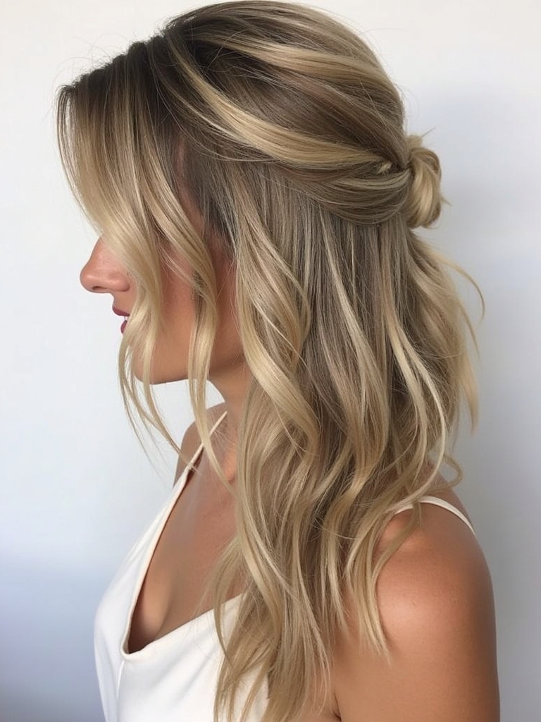 Hairstyles For Thin Fine Hair Over 60: The Middle Part