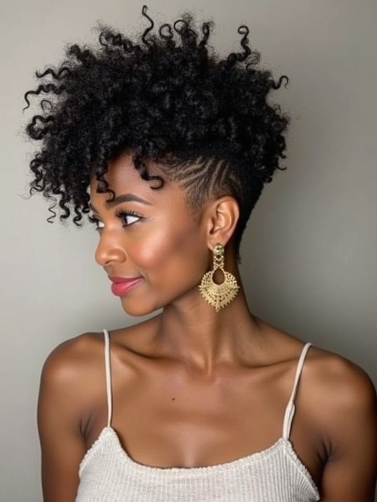51 Stunning Short Haircuts for Black Women: Temple Fade