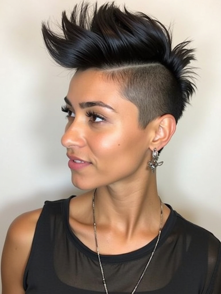 51 Stunning Short Haircuts for Black Women: Layered Pixie with Side-Swept Bangs
