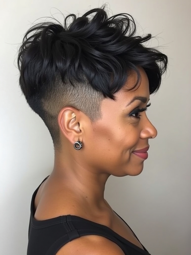 51 Stunning Short Haircuts for Black Women: Blunt Bob with Center Part