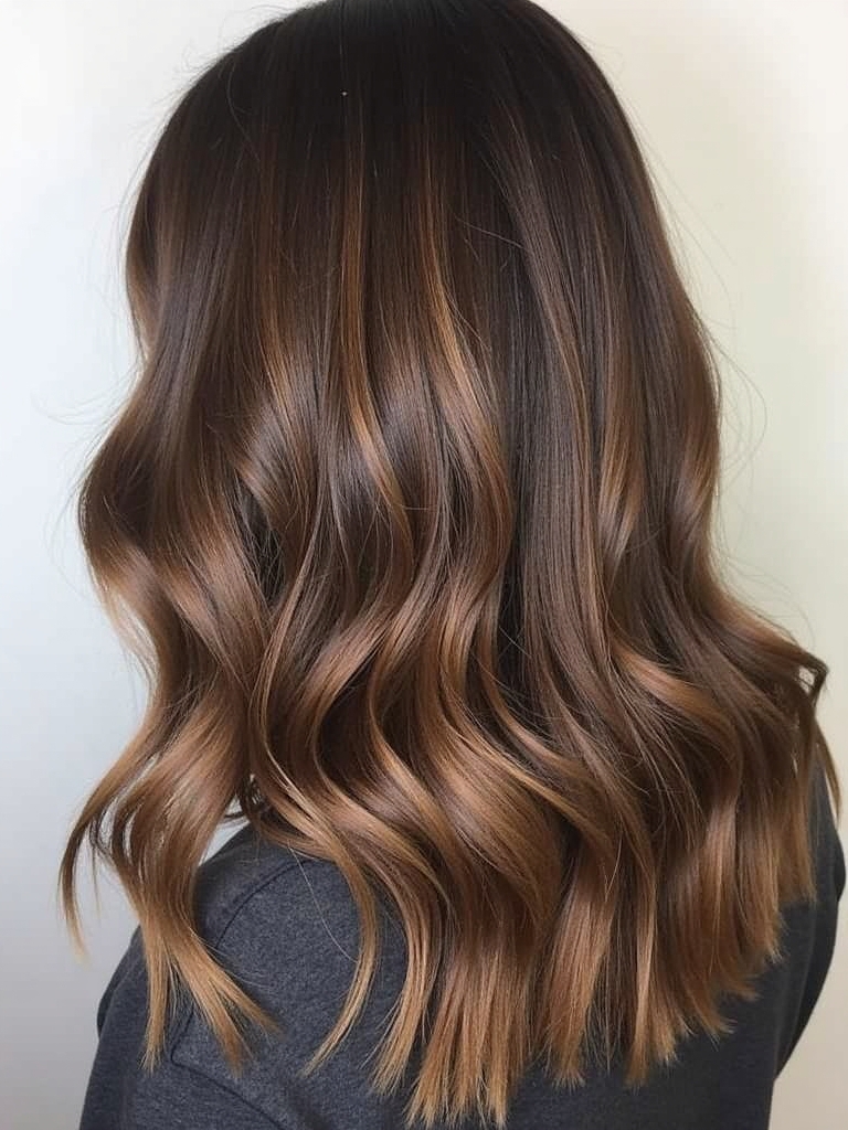 Cool Tone Brown Hair with Reverse Balayage