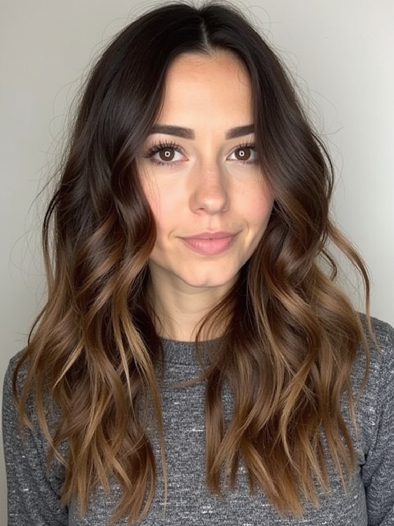 Cool Tone Brown Hair with Baby Lights