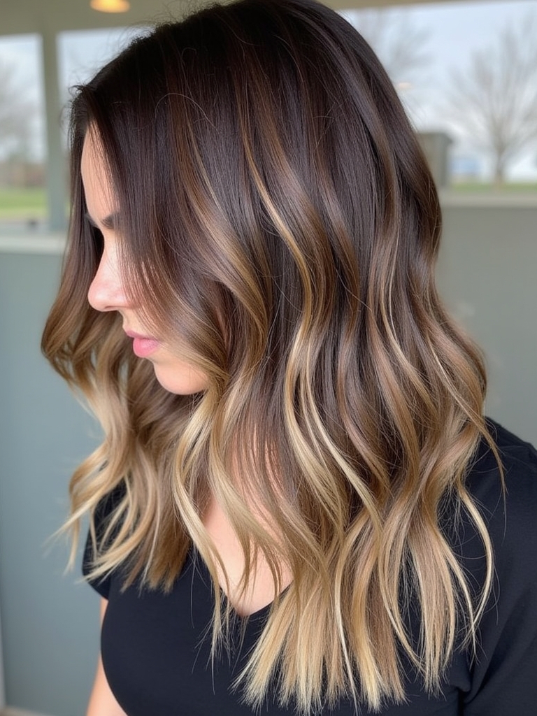 Fall Brown Hair with Cocoa Bean Ribbons