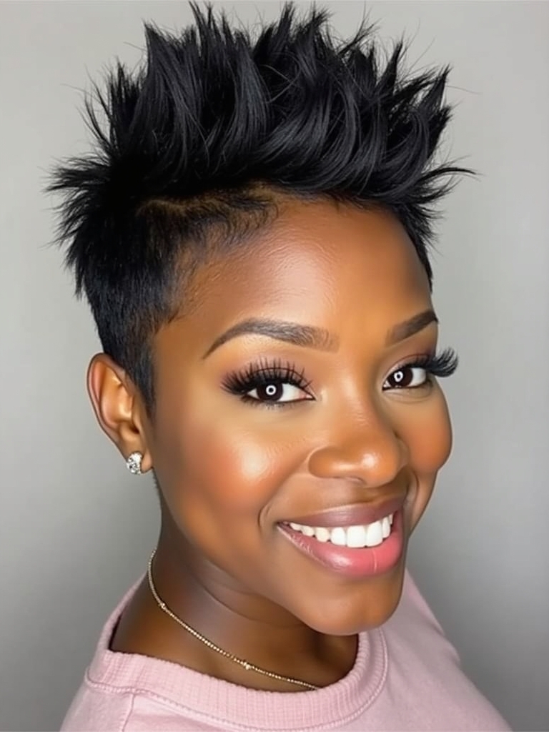 51 Stunning Short Haircuts for Black Women: Asymmetrical Bob