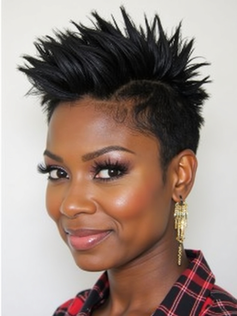 51 Stunning Short Haircuts for Black Women: Choppy Pixie Cut