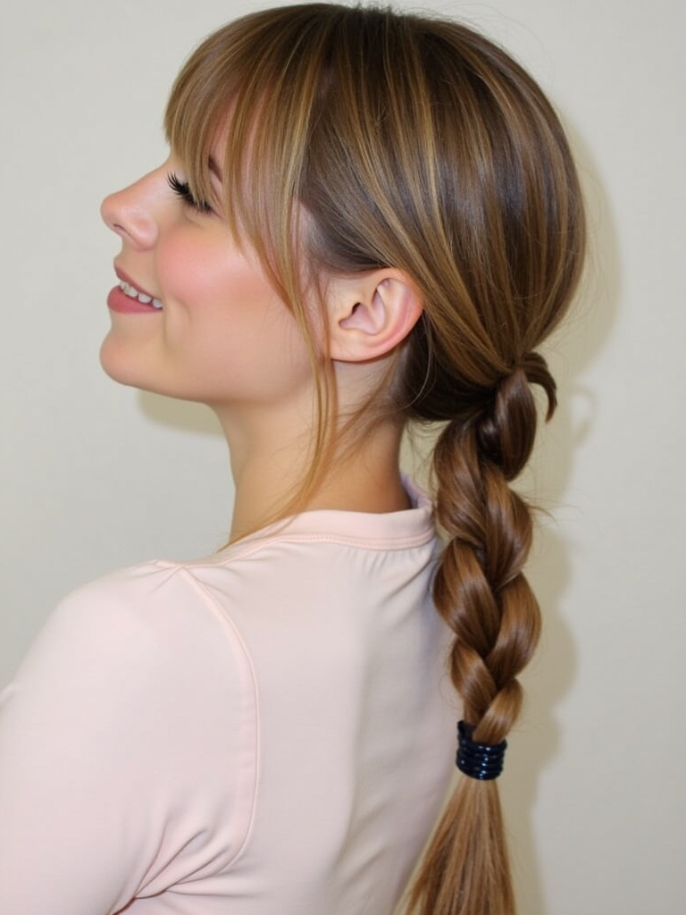 Face Framing Curtain Bangs with Curly Hair