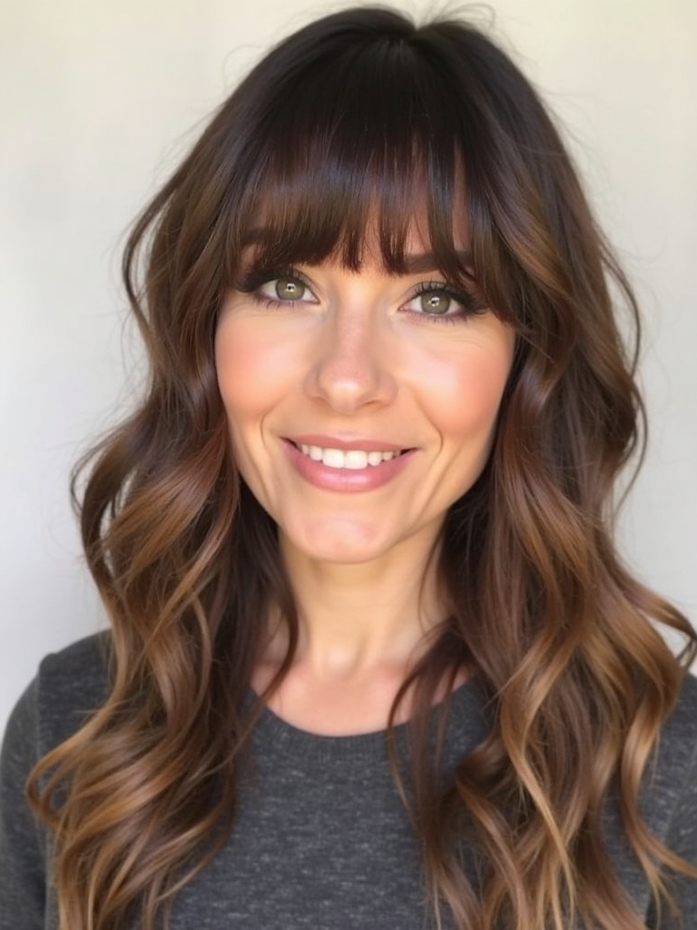 Face Framing Curtain Bangs with Headbands