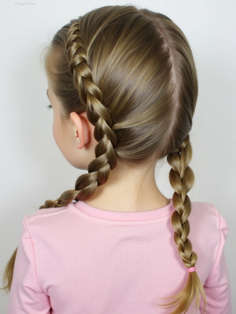 Easy Hairstyles For School: Braided Pigtails
