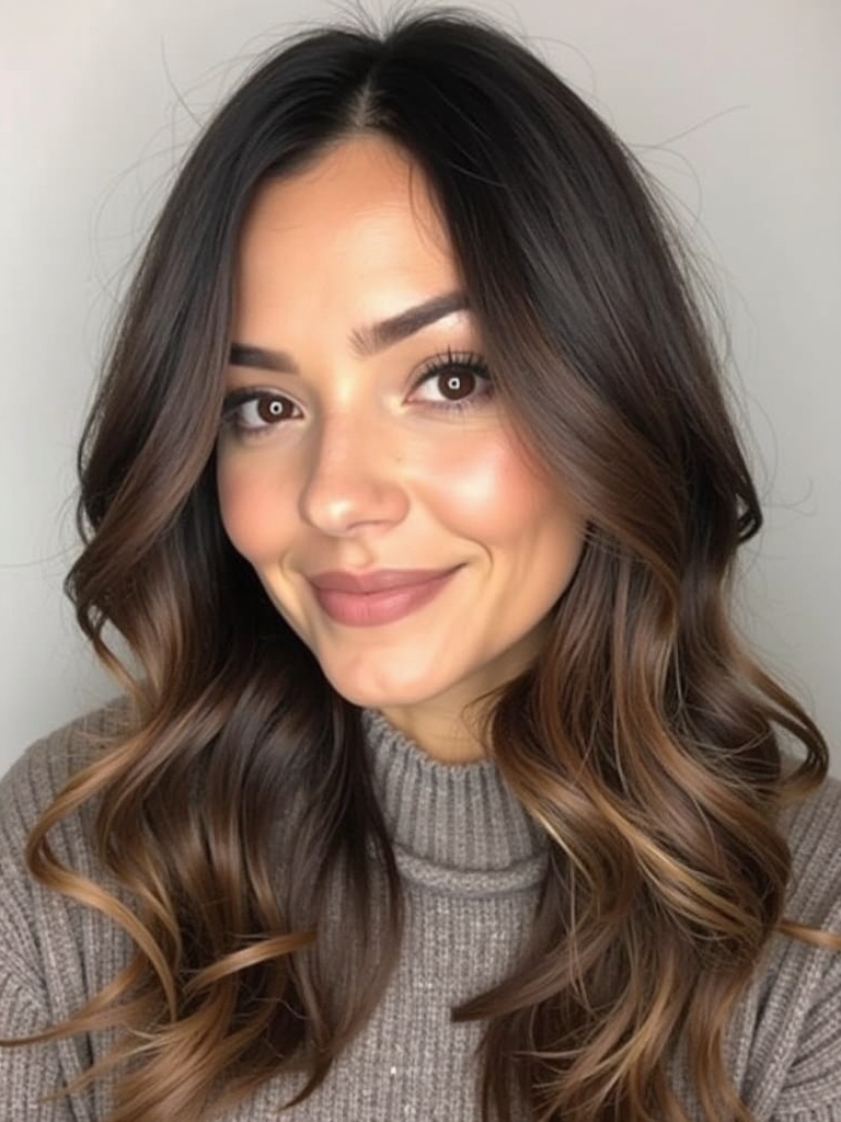 Hair Color Ideas For Brunettes: Copper Streaks