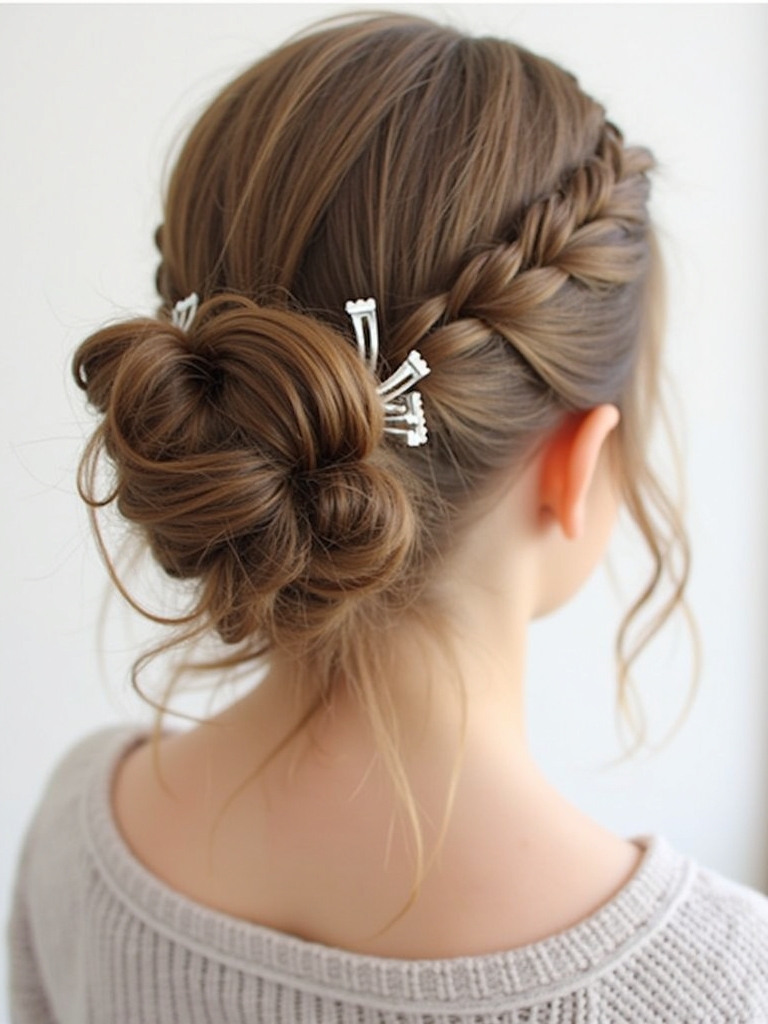 Hairstyles For School: Mini Braids Accenting Loose Hair