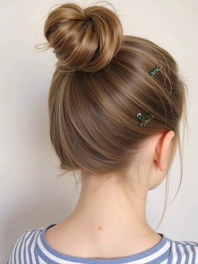 Hairstyles For School: Side Swept Bangs with Ponytail