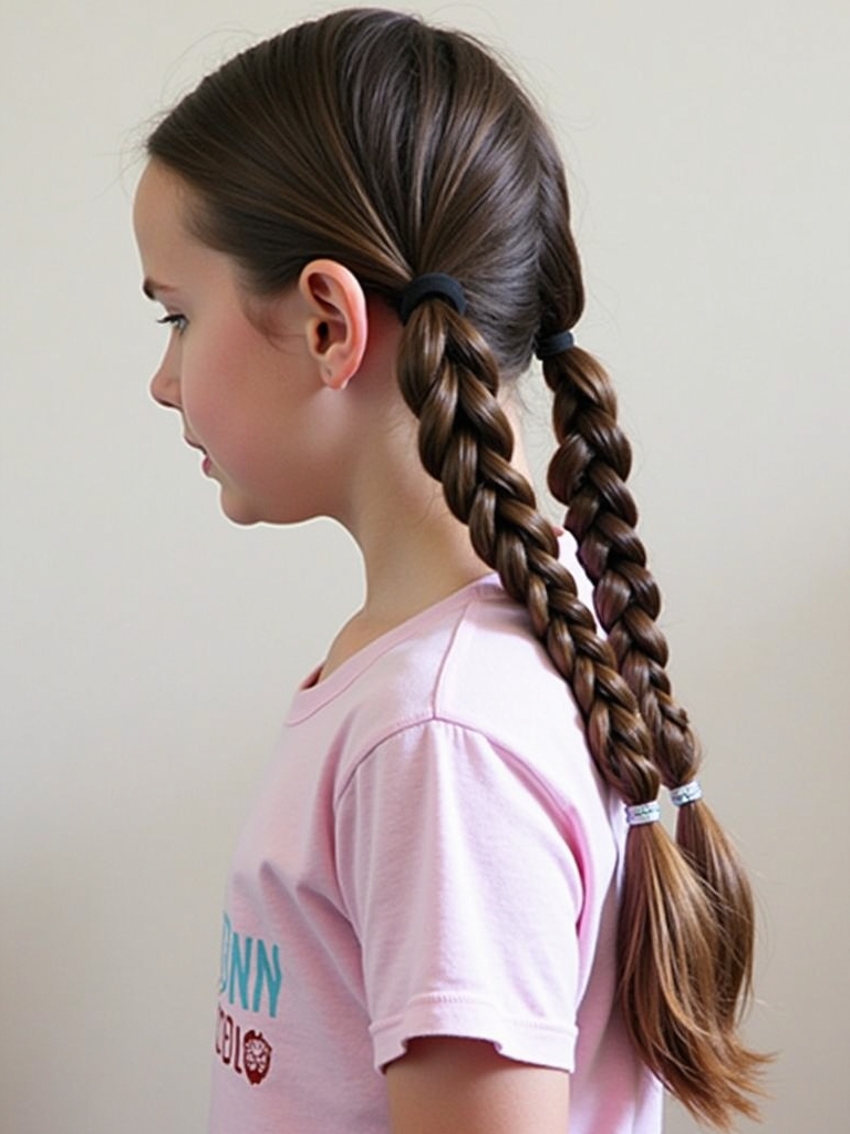 Hairstyles For School: Low Space Buns