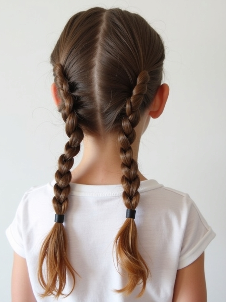 Hairstyles For School: Space Buns with Braids