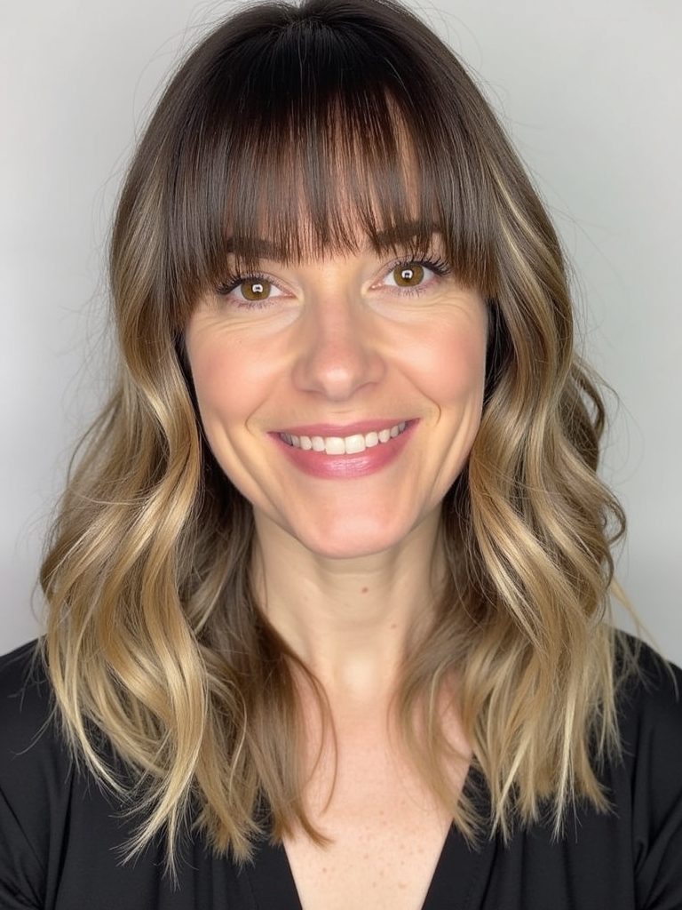 Face Framing Curtain Bangs: Fringe Bangs Vs Curtain Bangs Look