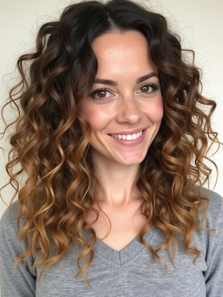 Honey Brown Balayage with Braids