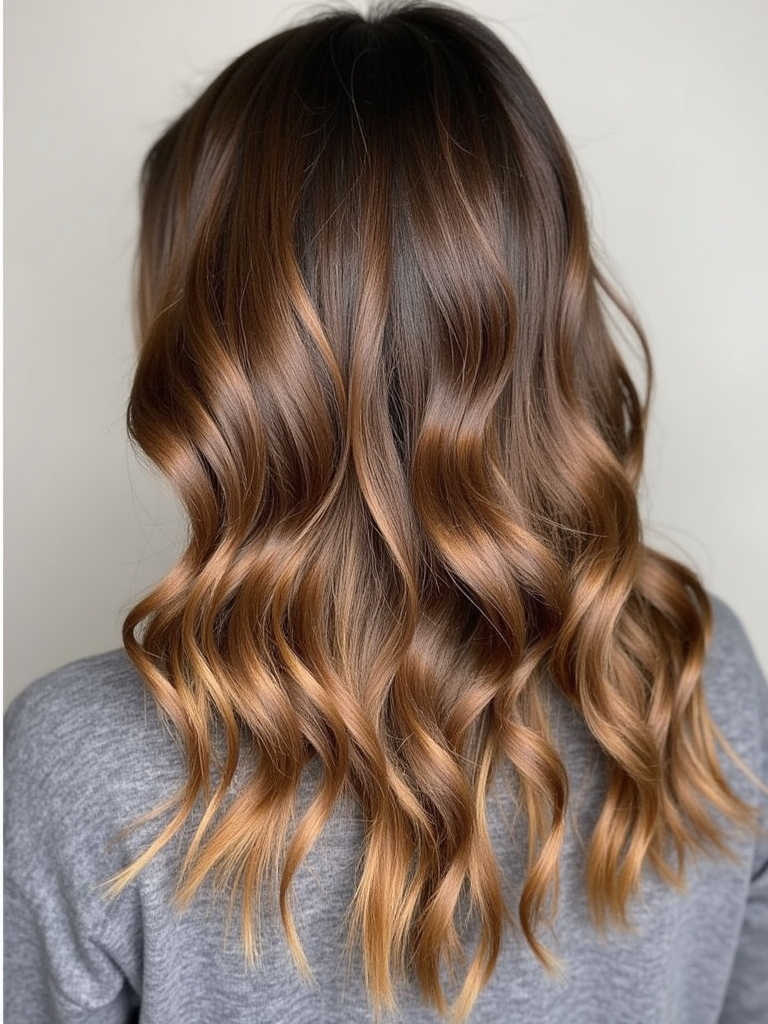 Honey Brown Balayage on a Pixie Cut