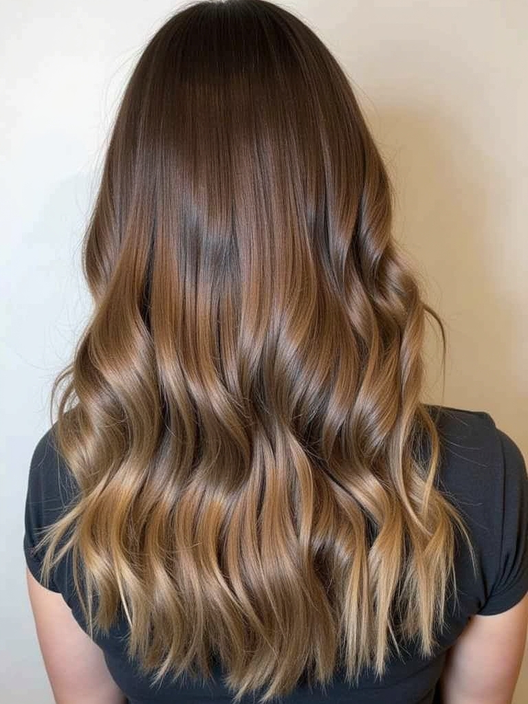 Honey Brown Balayage with a Textured Bob