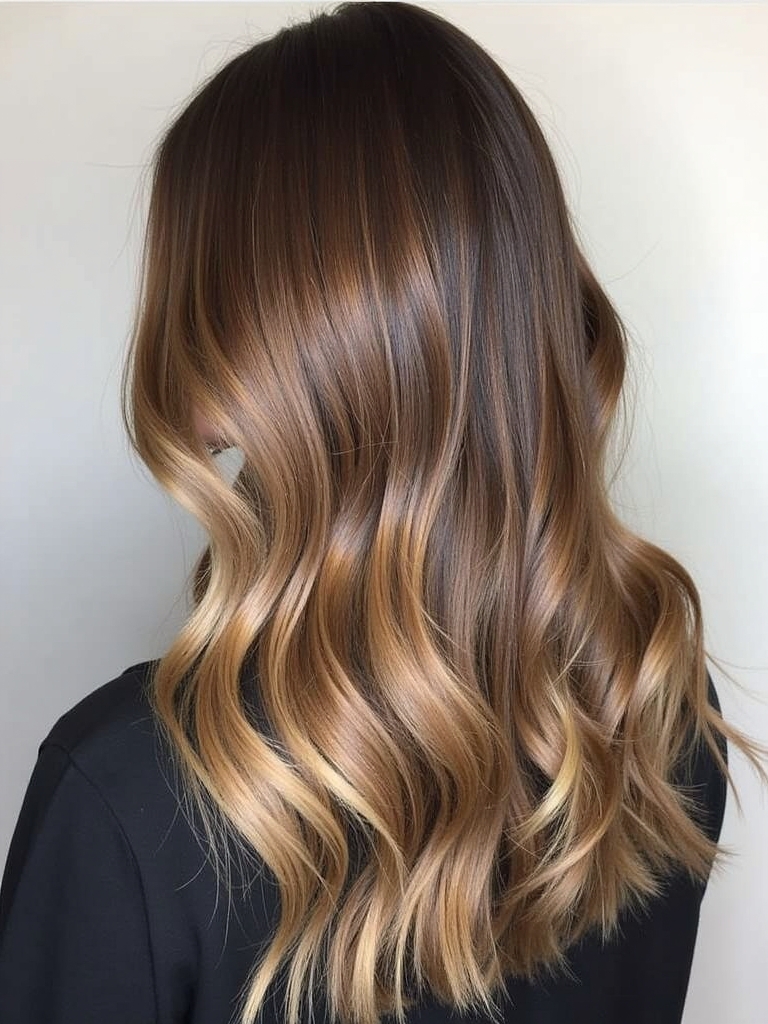 Honey Brown Balayage with Babylights