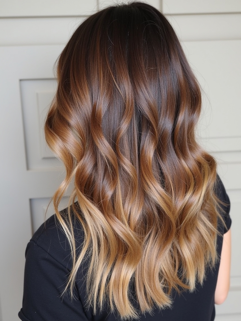 Ashy Honey Brown Balayage