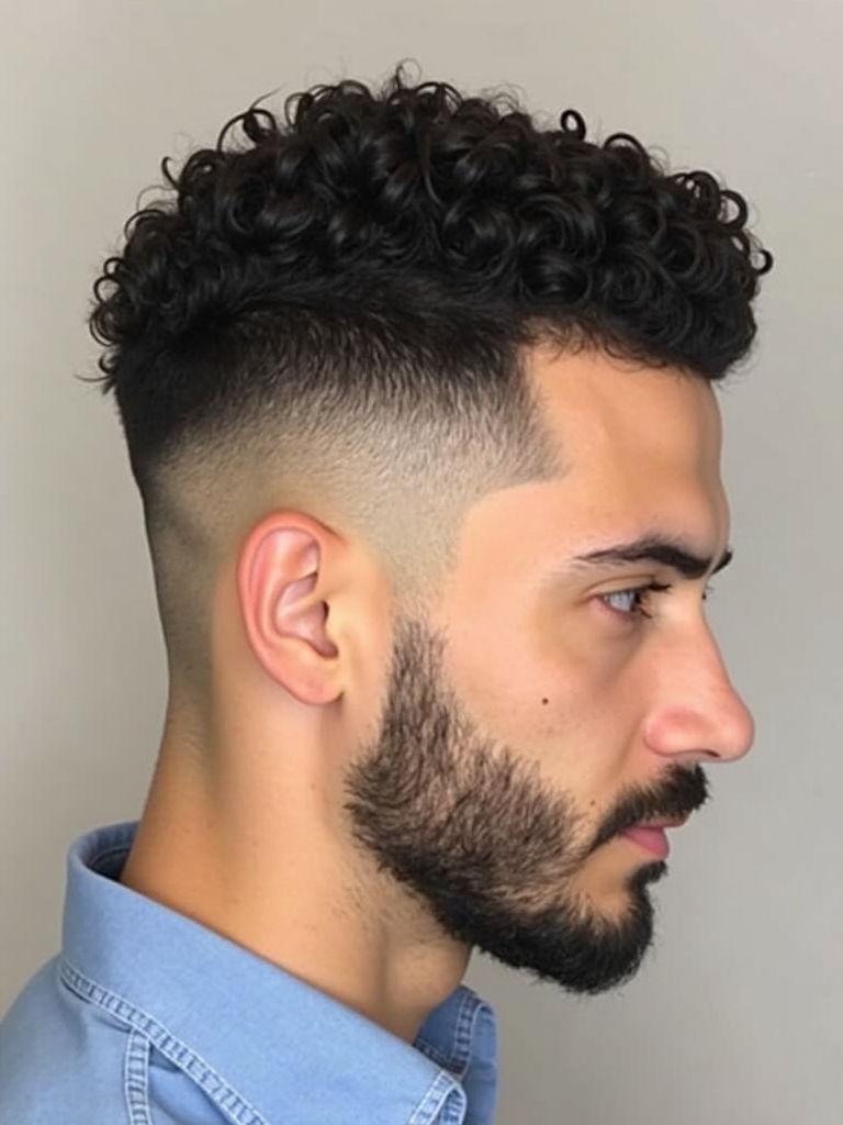 Men's Short Curly Hairstyles: High and Tight with Curls