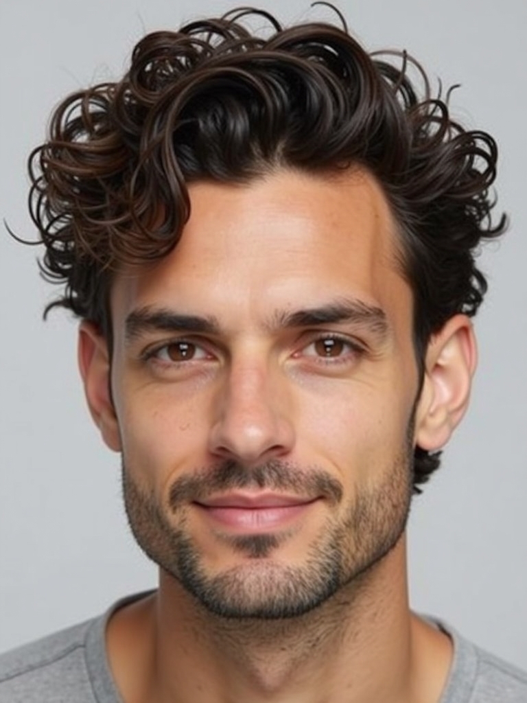 Men's Short Curly Hairstyles: Tapered Sides with Natural Curls