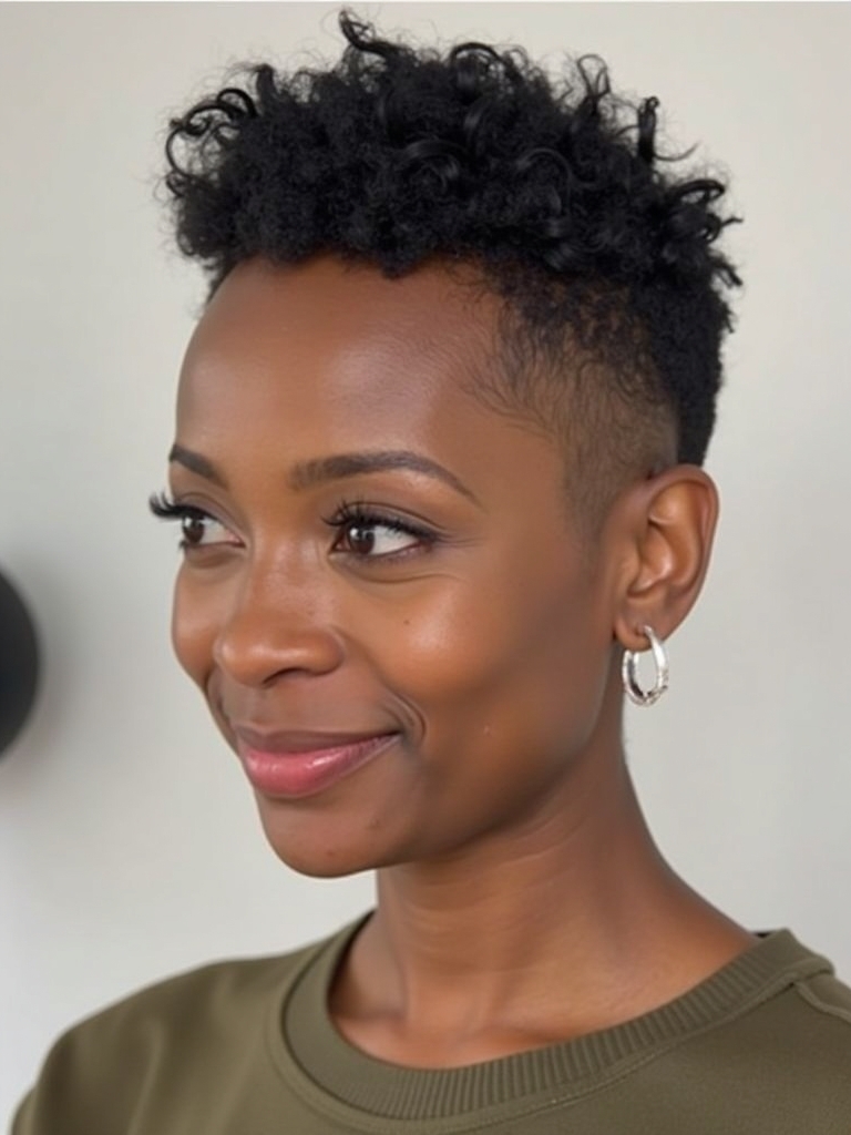 Short Pixie Haircuts Black Women: The Rounded Pixie