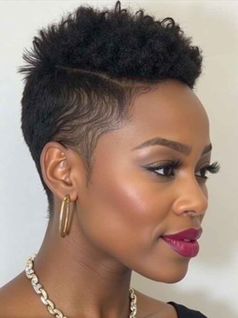 Short Pixie Haircuts Black Women: The Feathered Pixie