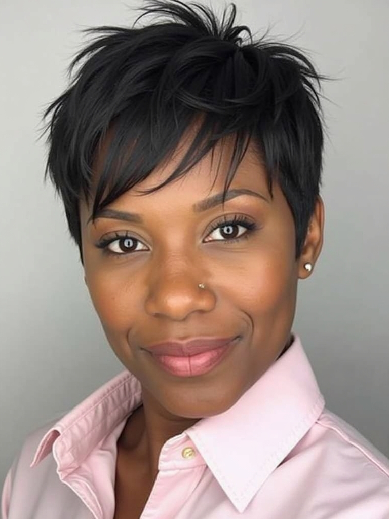 Short Pixie Haircuts Black Women: The Edgy Shaved Pixie