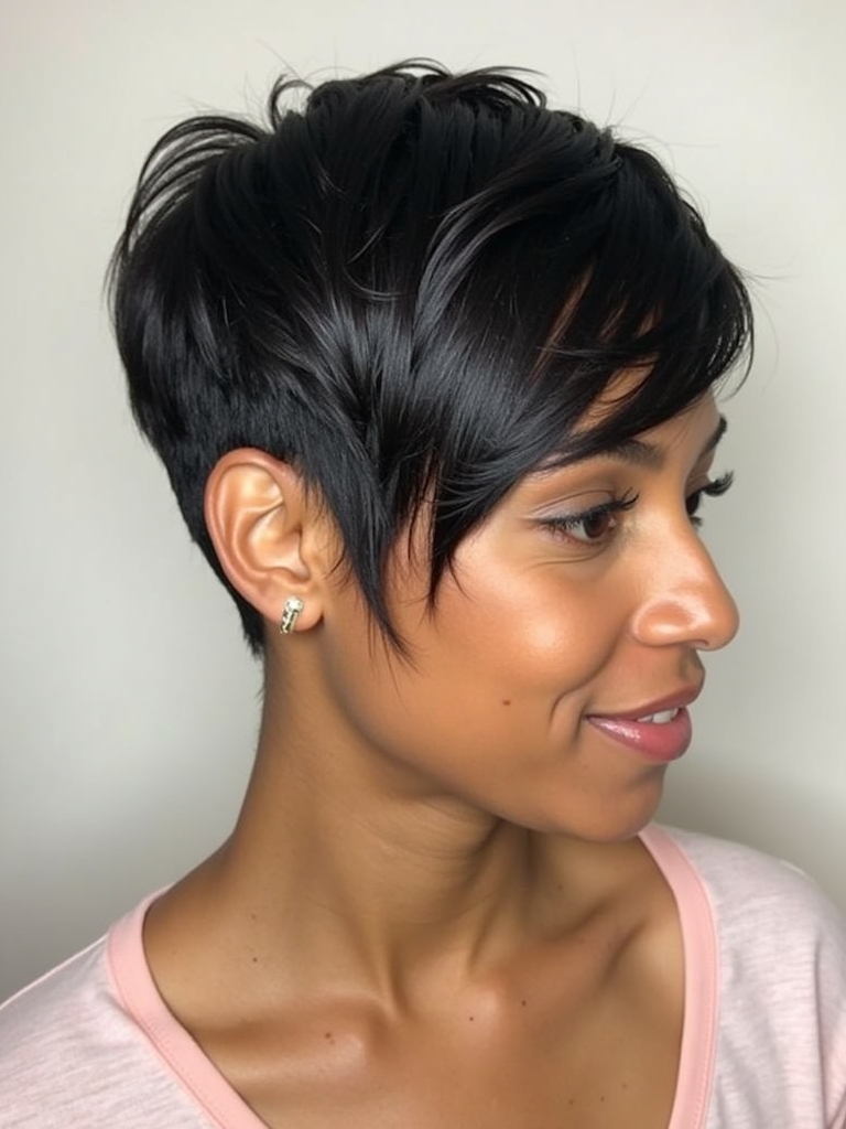 Short Pixie Haircuts Black Women: The Pixie with Bold Color