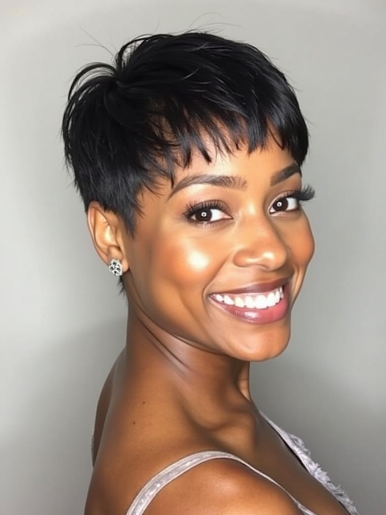 Short Pixie Haircuts Black Women: The Buzz Cut Pixie