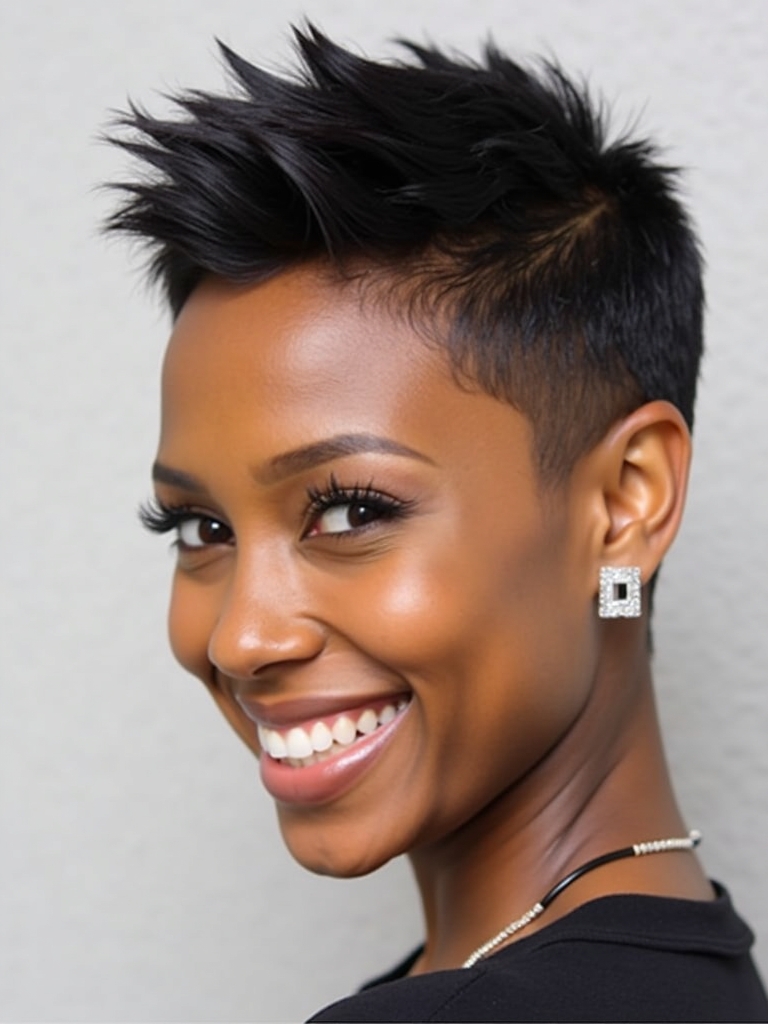 Short Pixie Haircuts Black Women: The Voluminous Crown Pixie