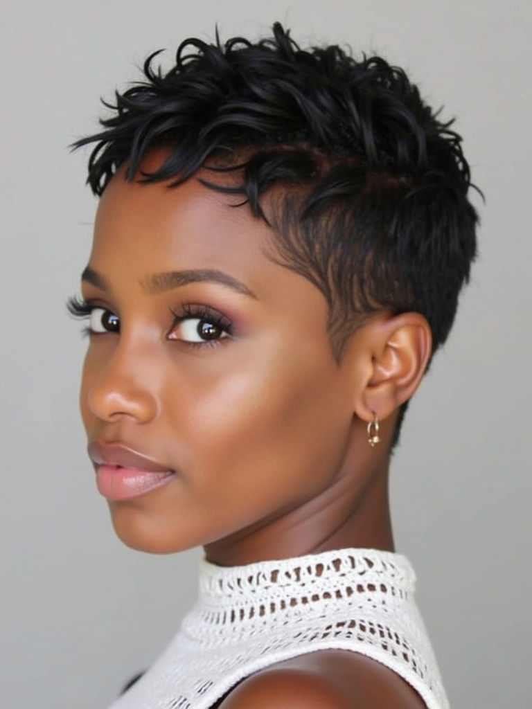 Short Pixie Haircuts Black Women: The Curly Textured Pixie