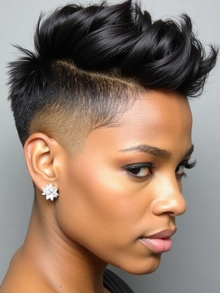 Short Pixie Haircuts Black Women : The Edgy Asymmetrical Pixie