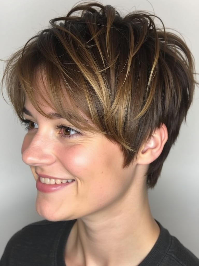 Subtle Honey Brown Balayage on Dark Hair