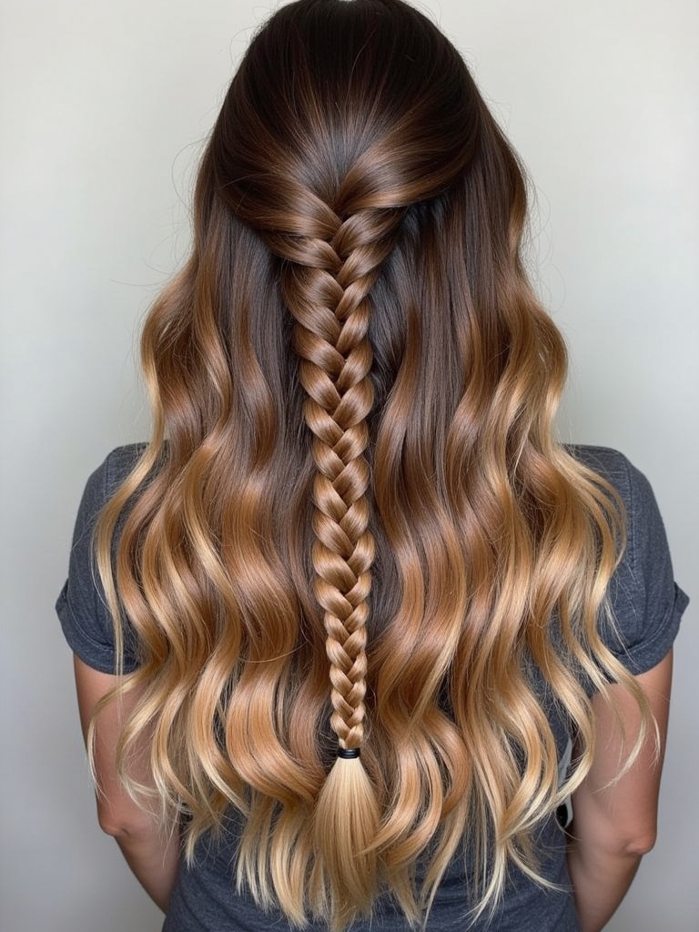 Dimensional Honey Brown Balayage with Face-Framing Highlights