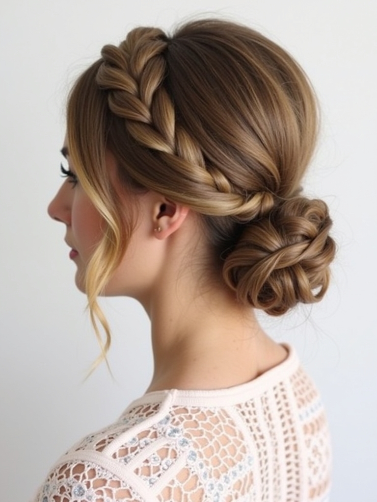 Braids Hair Styles Updo: Infinity Braid Updo