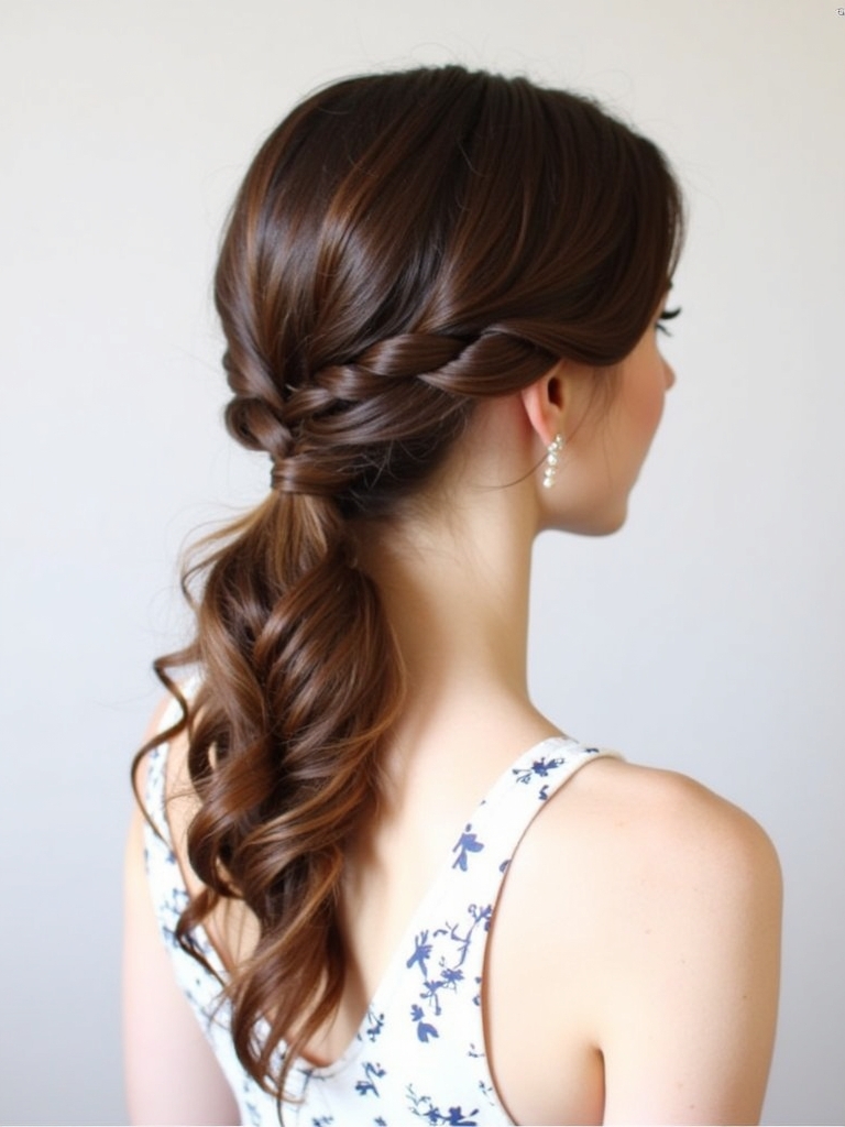 Braids Hair Styles Updo: Rope Braid Updo