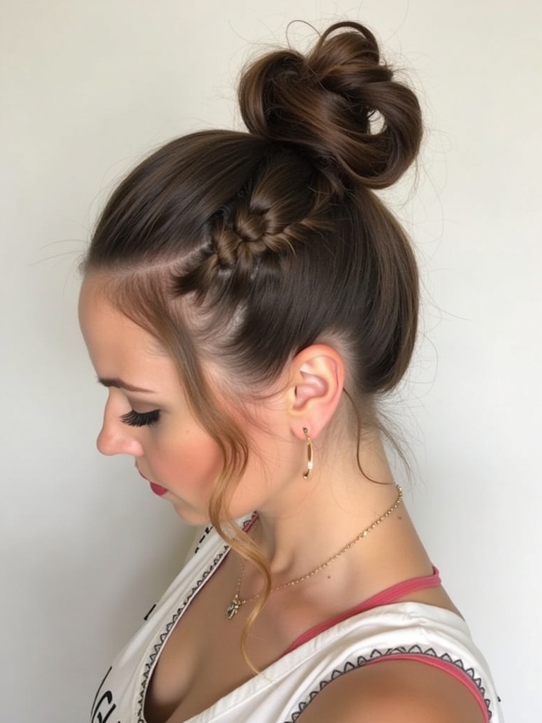 Braids Hair Styles Updo: Four-Strand Braid Updo