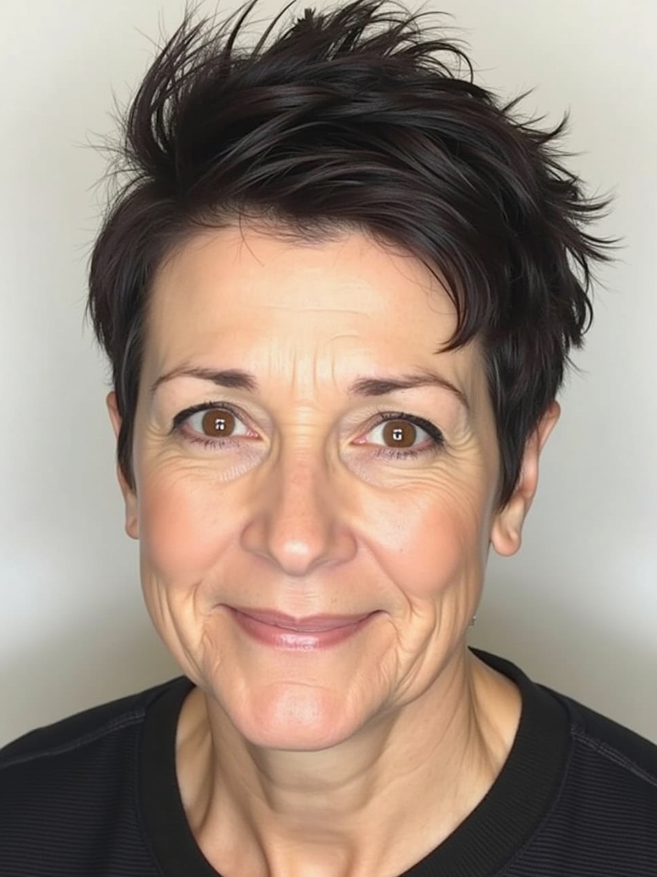 51 Stunning Short Haircuts for Black Women: Layered Bob with Side Bangs