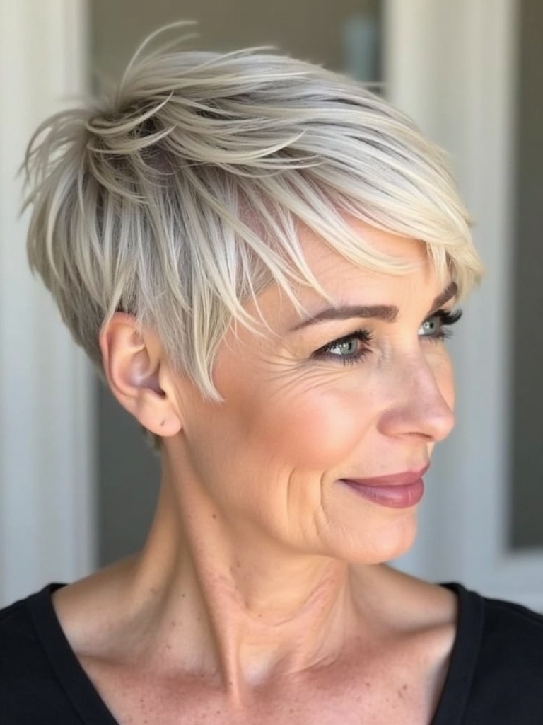 51 Stunning Short Haircuts for Black Women: Asymmetrical Pixie Power