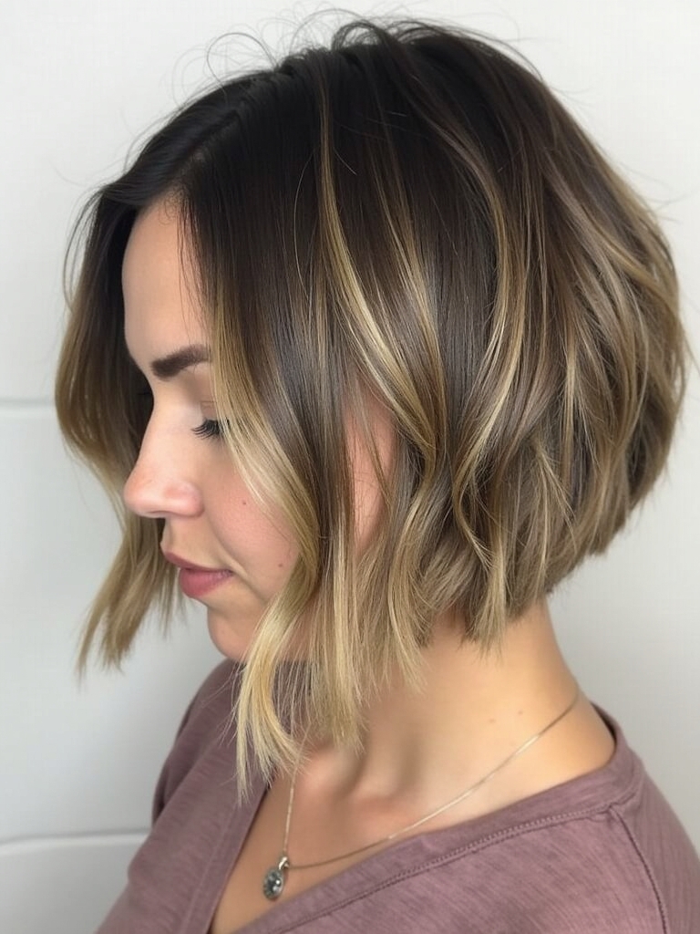 Graduated Angled Bob Haircut