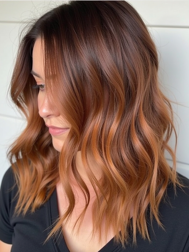 Copper Sunset Melt: 51 Captivating Copper Hair Color Ideas