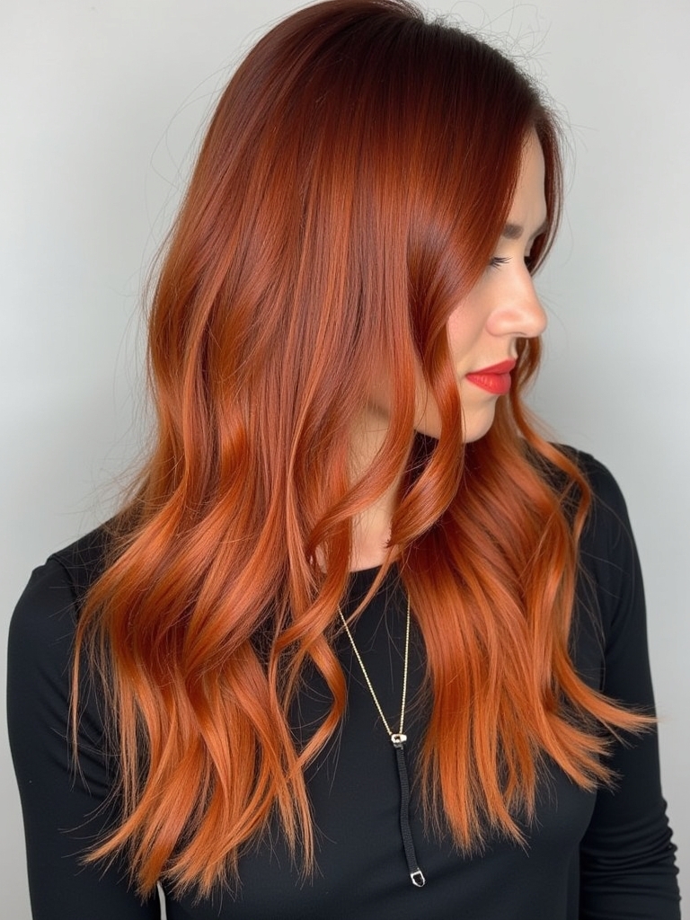 Metallic Copper Sheen: 51 Captivating Copper Hair Color Ideas