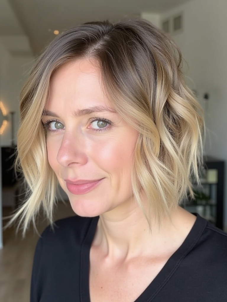 Angled Bob Haircut With Subtle Layers