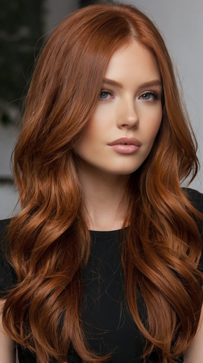 Chocolate Copper Bubble Ponytail