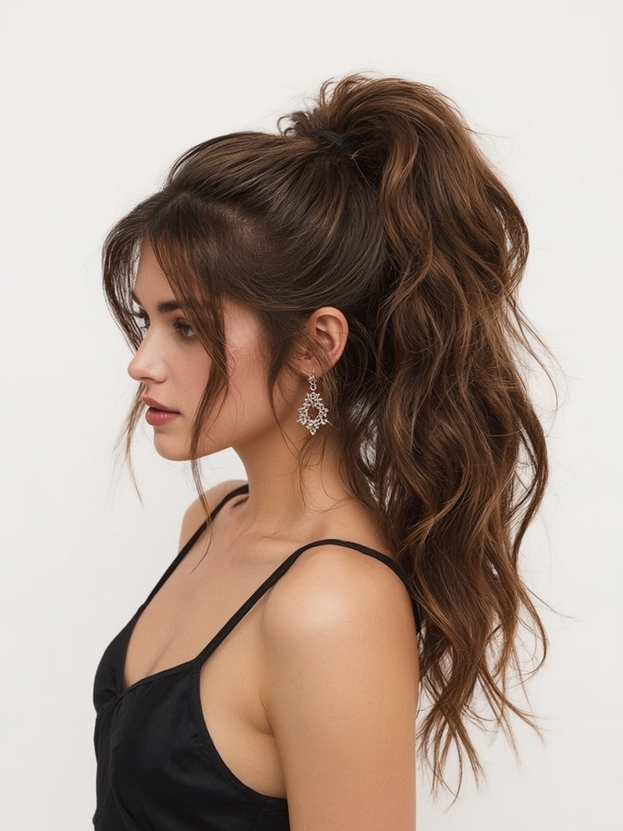 Grad Hairstyles: Bohemian Waves with Flowers