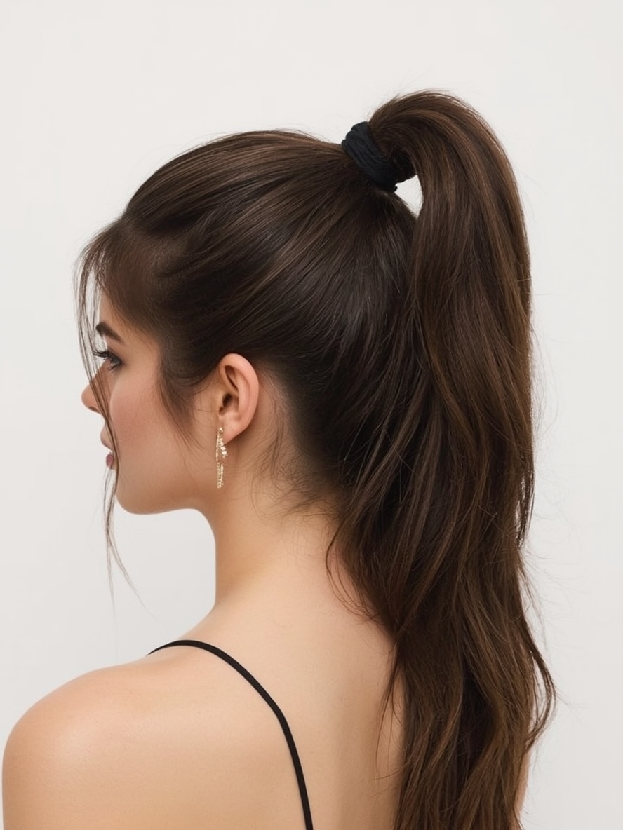 Guest Hair: Middle Part With Low Bun