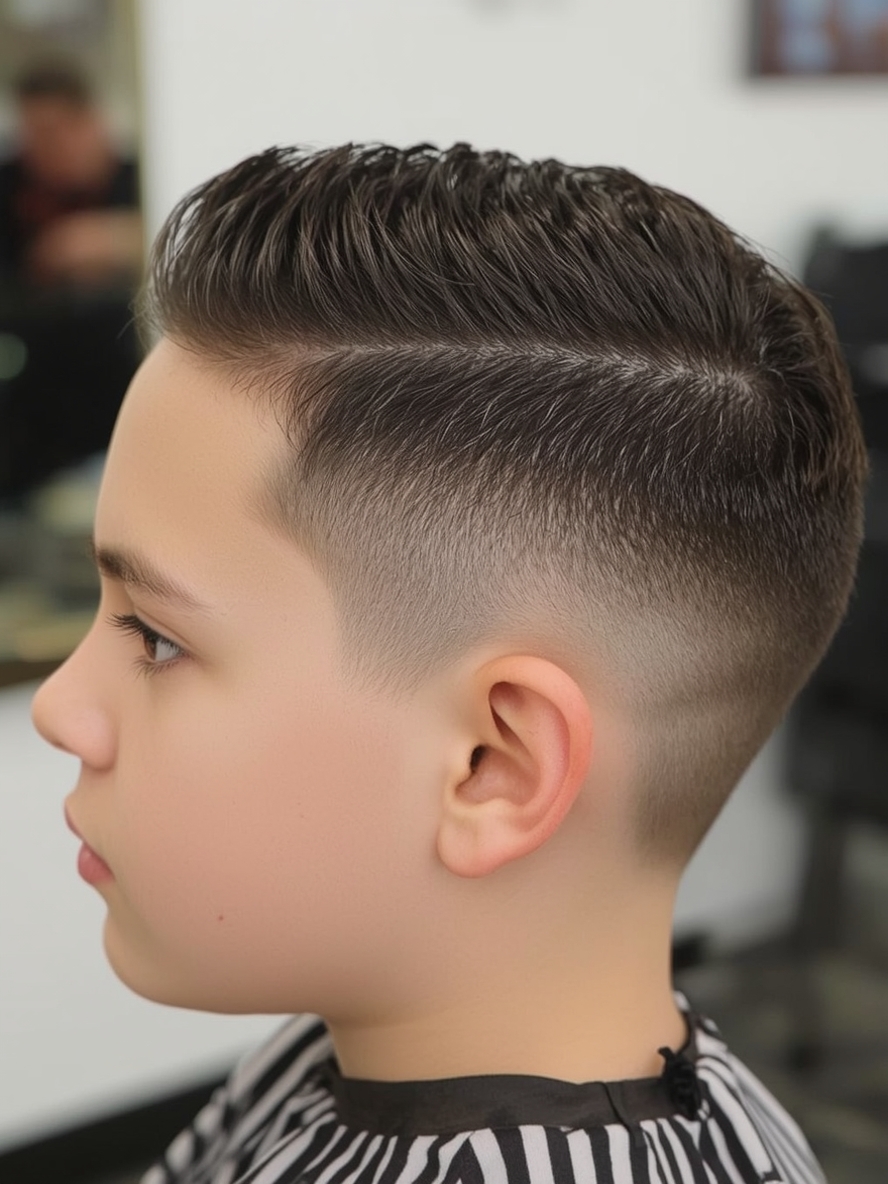 Angled Fringe Boys Summer Haircut
