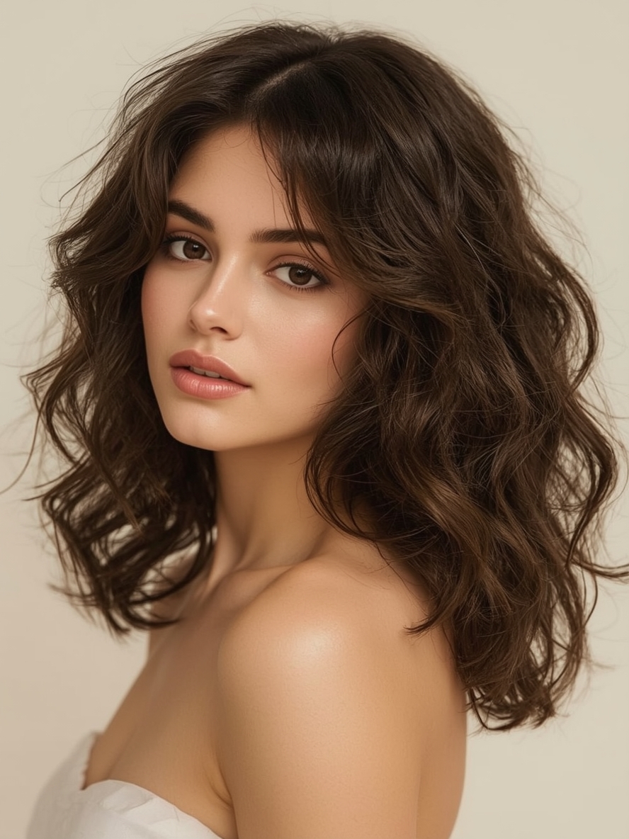 Shoulder Length With Double French Braids For Thin Fine Hair